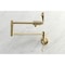 Kingston Brass KS4107DFL Wall Mount Pot Filler, Brushed Brass KS4107DFL - alternate 4